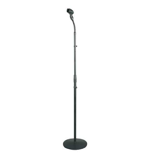 Pyle Universal Microphone Stand - M-6 Mic Holder USA Standard Adapter and Height Adjustable from 31.5” to 60” Inch High w/Pivotable Gooseneck Mount - Heavy Duty Clutch Tension Knob PMKS32