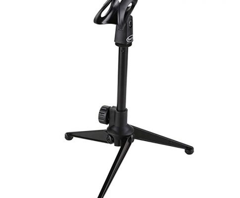 Koolertron Tabletop Tripods Metallic Support Metal Stand Bracket Stents Two-head Microphone Holder (Black-20) Review
