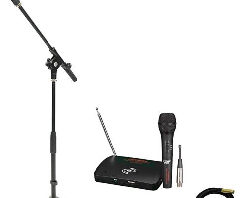 Pyle Mic and Stand Package – PDWM100 Dual Function Wireless/Wired Microphone System – PMKS7 Compact Base Microphone Stand – PPMCL15 15ft. Symmetric Microphone Cable XLR Female to XLR Male Review