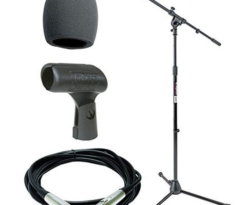 On Stage Stands MS7701B Tripod Boom Microphone Stand With On Stage Foam Windscreen Black + Mic Cable 20 ft. XLR + On Stage Unbreakable Dynamic Rubber Mic Clip Review