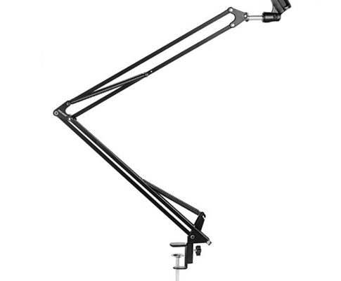 Neewer NB-39 Adjustable 43.3″/110cm Studio Recording Microphone Suspension Boom Scissor Arm Stand with Microphone Clip & Table Mounting Clamp Review