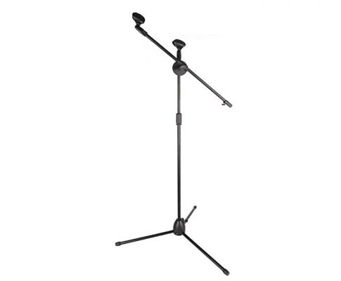 Boshen Tripod Boom Microphone Stand Telescopic Mic Arm Stand with Dual Mic Clip Holder for Radio Studio Stage Review