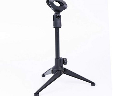 Weymic Universal Adjustable Desk Microphone Stand Portable Foldable Tripod MIC Tabletop Stand with Small Plastic Microphone Clip(type V) Review