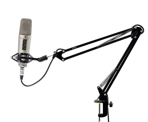 Pyle Adjustable Microphone Boom Scissor Arm Stand – Dual Suspension and Mic Mount Holder w/Shock Mount Clip Perfect for Radio Broadcasting Studio Voice Over Sound Stage and TV Station PMKSH01 Review