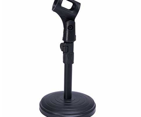 Mudder Adjustable Foldable Desk Microphone Stand with Mic Clip for Meetings, Lectures and Podcasts Review